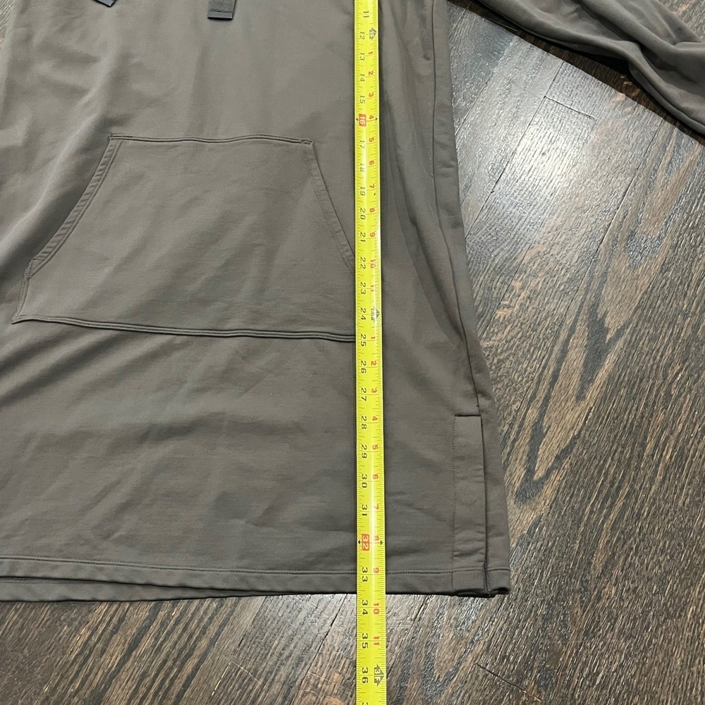 Athleta Surrey Hills Sweatshirt Dress Dark Olive‎ Green Long Sleeve Pocket Small - Picture 6 of 7